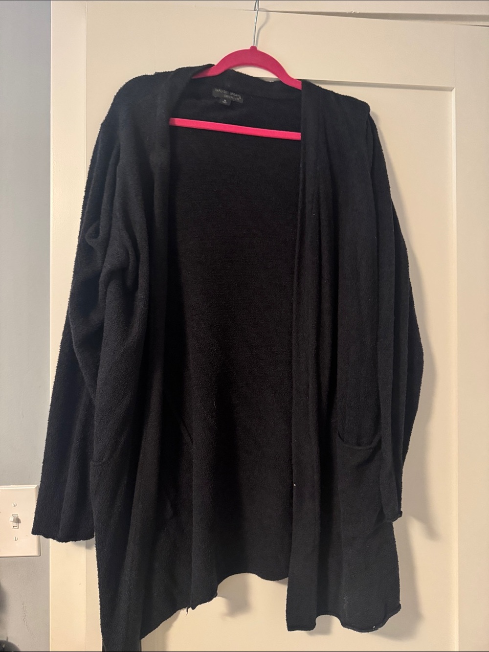 Barefoot Dreams Black Open-Front Cozy Cardigan